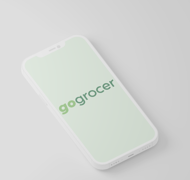 A mockup of gogrocer app