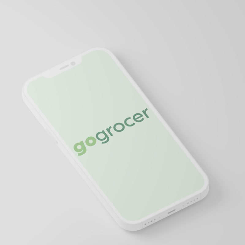 A mockup of gogrocer app